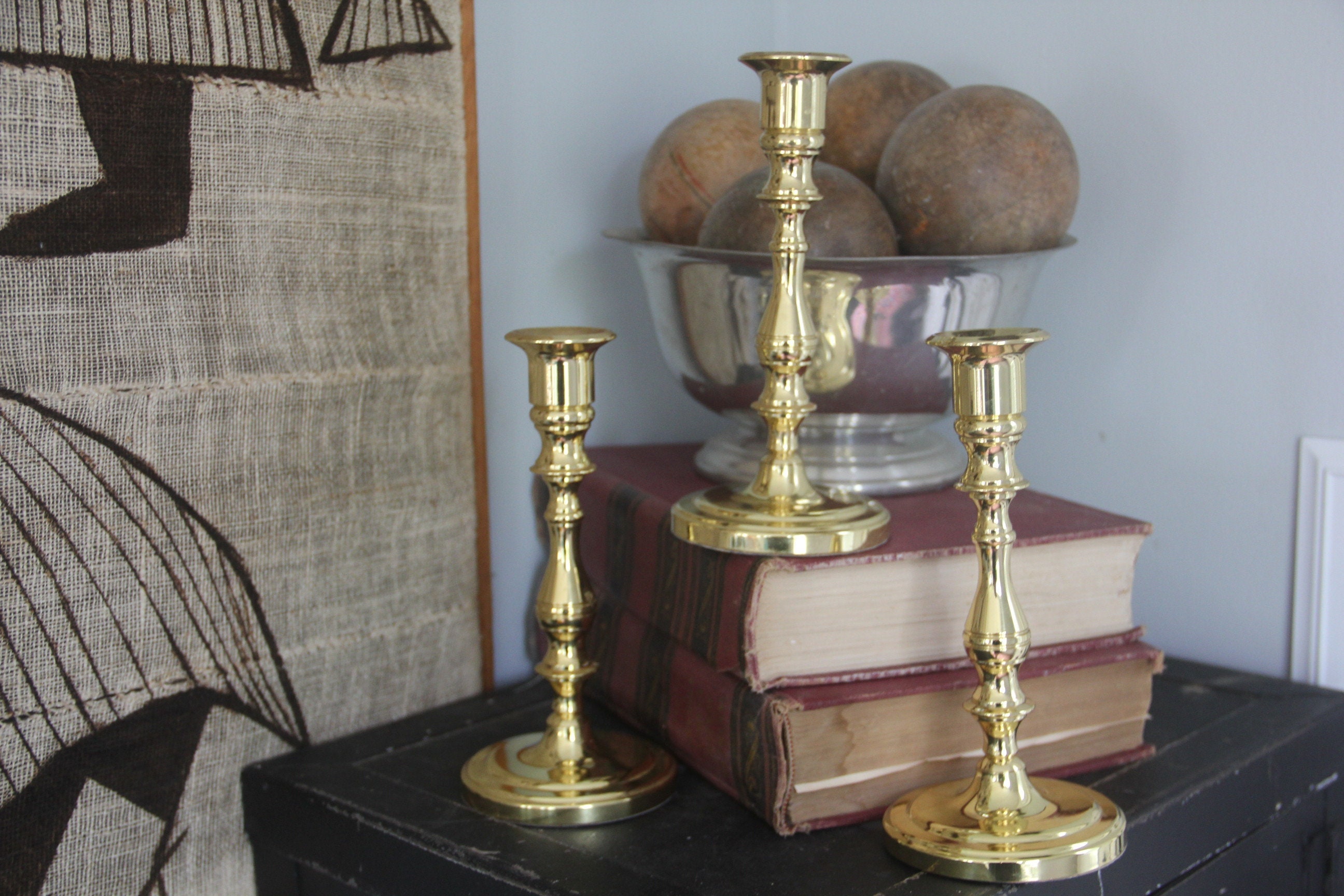 Baldwin Brass Candlestick 7 Inch - Etsy