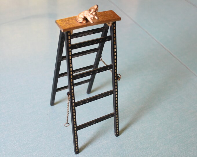 Vintage Cat on a Ladder Earring Holder Ladder Earring Tree Etsy