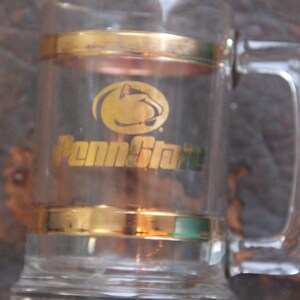 Vintage Penn State Stein - Penn State Nittany Lions, Penn State Glass Stein, Vintage Nittany Lions