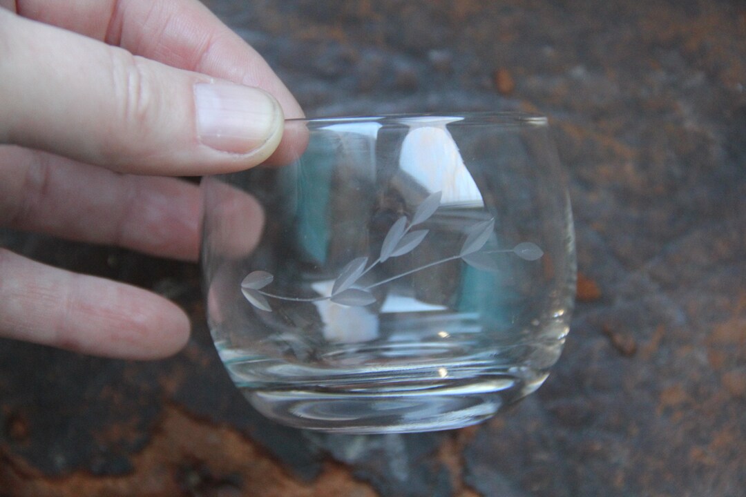 Vintage 1966 Princess House Set of 6 ETCHED Roly Poly Glasses Etsy