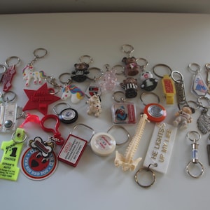 35 Vintage Advertising Keychain Collection, 1950s-Current including Disney, 35 Keychains