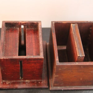 Antique Cigarette Dispenser, Arts & Crafts Art Nouveau Wood Brass Box 1900&#39;s Cigarette Dispenser