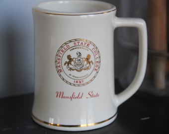 Vintage Mansfield University Stein, Vintage Mansfield University, University of Mansfield, Mansfield Pennsylvania