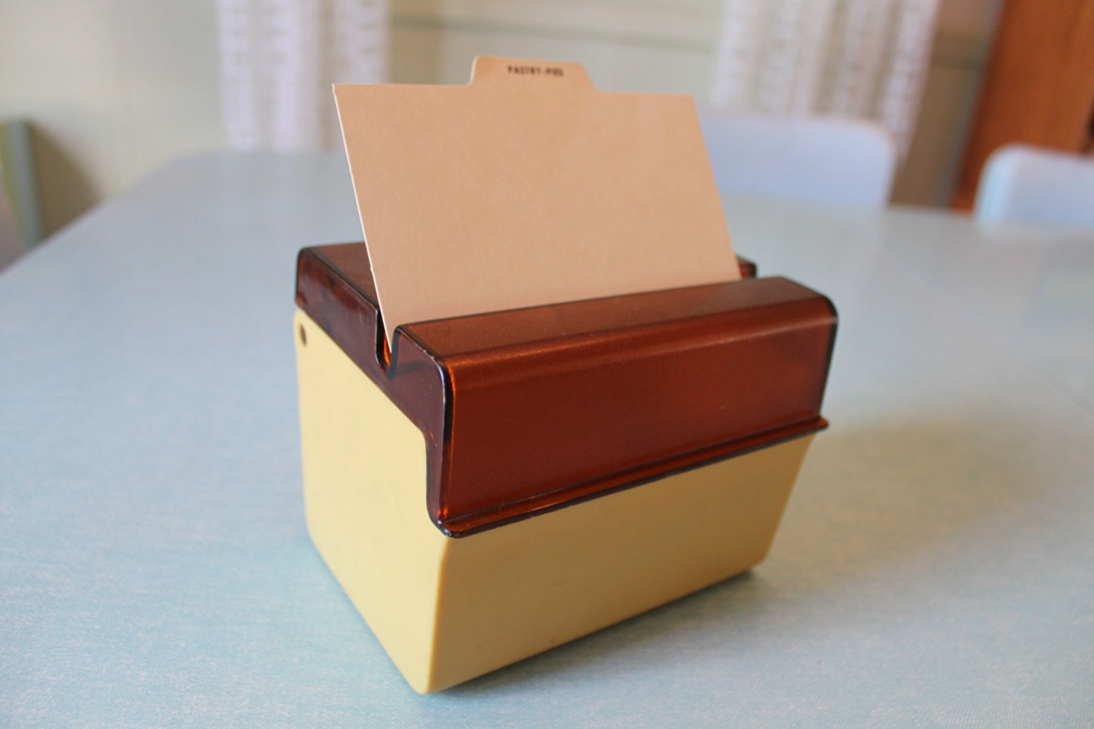 Rubbermaid VINTAGE recipe box Index Card file Yellow Gold Etsy
