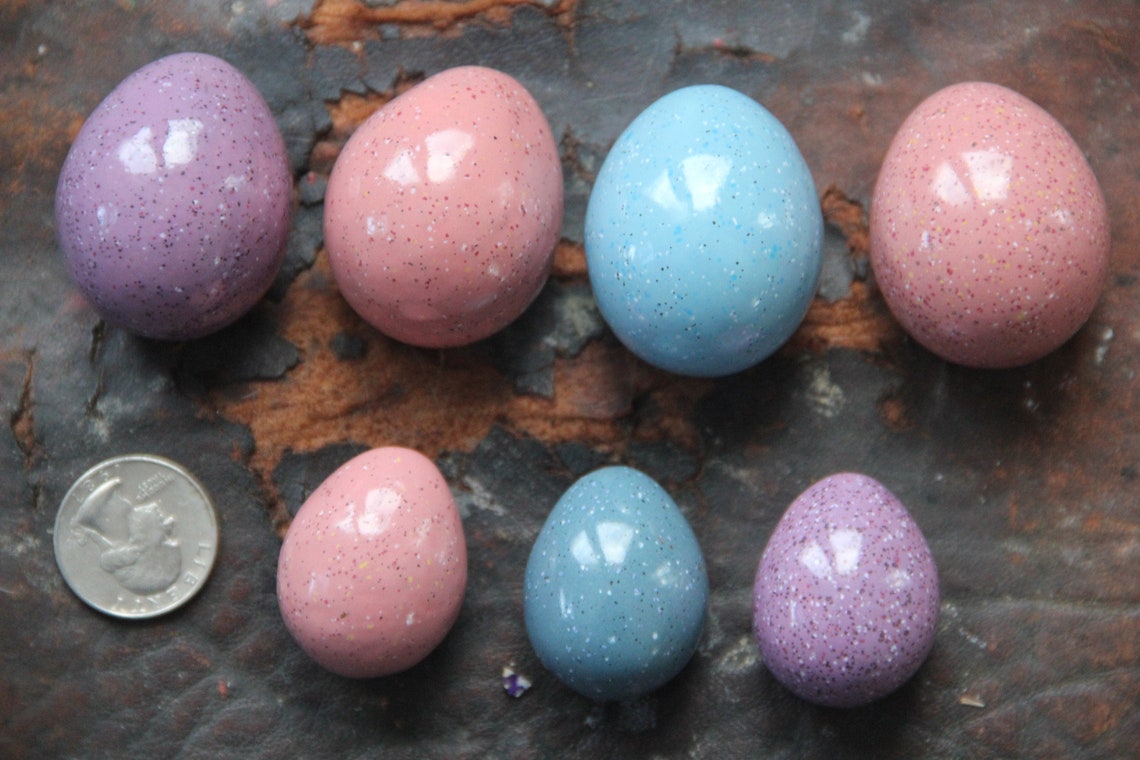 Vintage CERAMIC MINI Eggs Set of 7 Vintage Easter Eggs Etsy