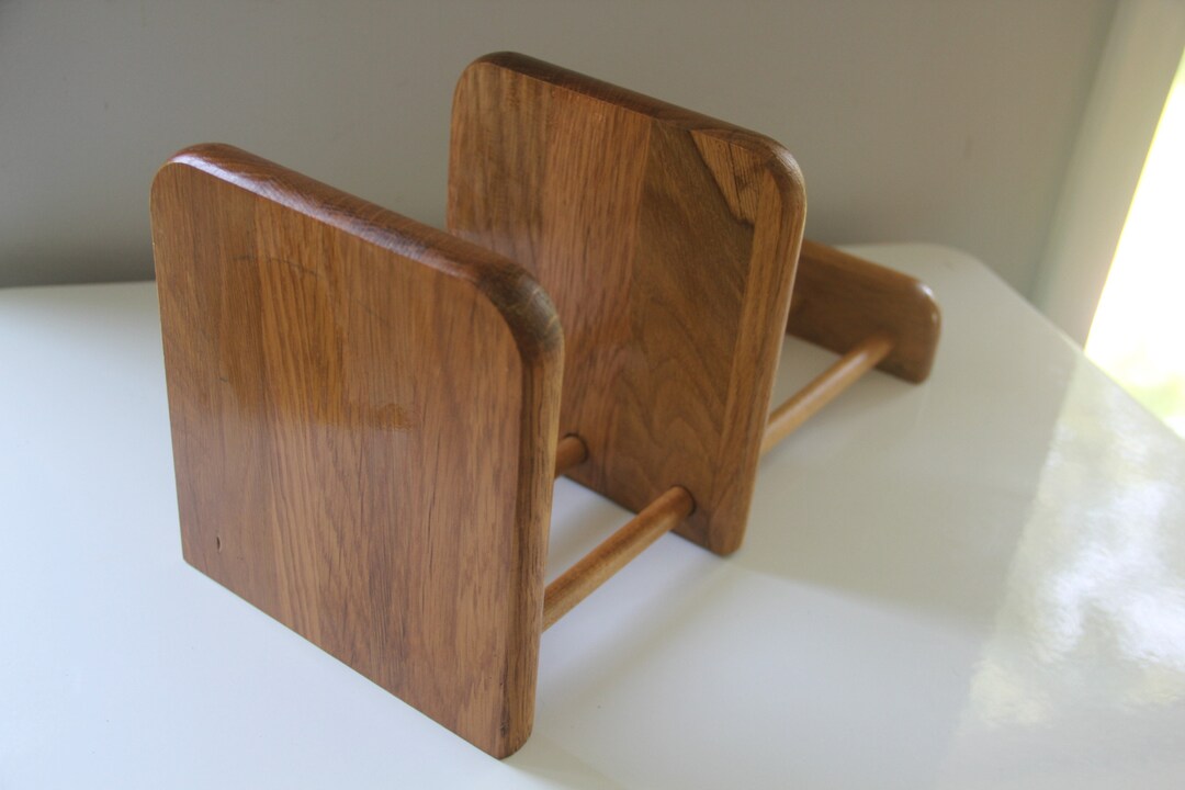 Vintage Wood Book Rack, Desk Top Storage Organizer, Wood Shelving, Tabletop Bookshelf Magazine