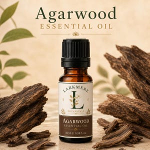 Indian Agarwood Essential Oil, Deep Woody Aroma for Diffuser, Candle & Soap Making