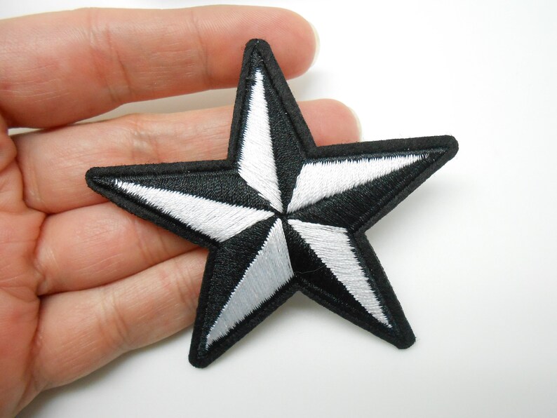 Star crest, heat-adhesive badge, hide a hole, star patch, customization image 1