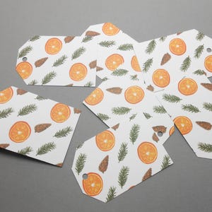 Lot de 8 étiquettes pour cadeaux de Noël en papier cartonné