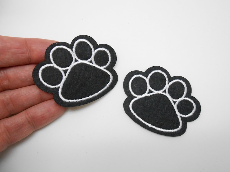 Cat paw patches, iron-on patch, hide a hole, cat patches image 1