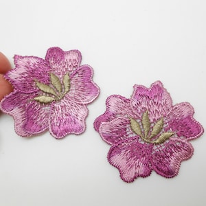 2 fleurs en guipure à coudre ou à coller, fleurs en guipure, fleurs en dentelle