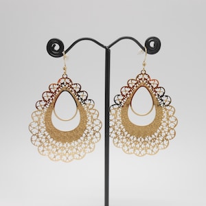 Gold stainless steel earrings, Christmas gift, gold jewelry