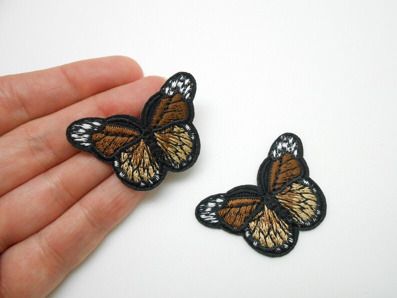 Butterfly ecussons, thermosticks, hiding a hole, butterfly patches, customizations image 1