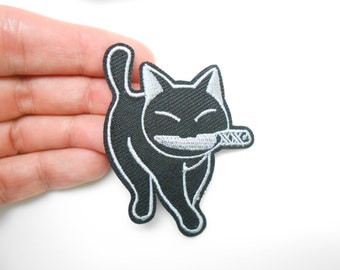 Cat patch, iron-on patch, hide a hole, cat patch, customization, DIY