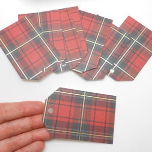 Lot de 8 étiquettes pour cadeaux de Noël en papier cartonné