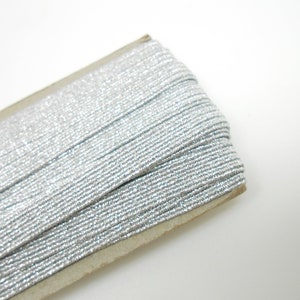 1 meter of silver elastic tape 6 mm wide, elastic for mask image 2