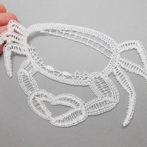 Dentelle aux fuseaux vintage, dentelle faite à la main, dentelle française, collection de dentelle