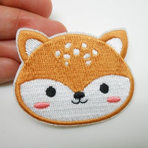 Ecusson renard, écusson thermocollant, cacher un trou, patch renard, customisation, sac à dos , cartable