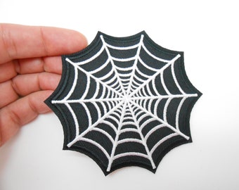 Halloween spider web patch, iron-on patch, hide a hole, halloween patch, customization