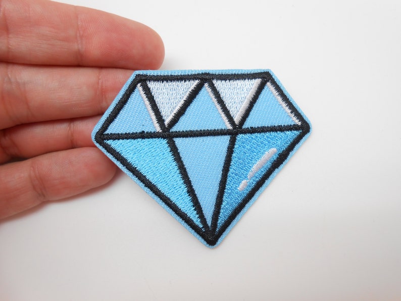 Diamond patch, iron-on patch, hide a hole, diamond patch, customization, DIY image 1