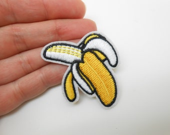 Banana patch, iron-on patch, hide a hole, banana patch, customization, fruit patch