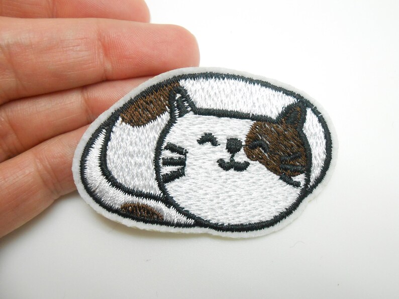 Cat patch, iron-on patch, hide a hole, cat patch, customization image 1