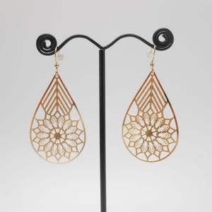 Gold stainless steel earrings, Christmas gift, gold jewelry