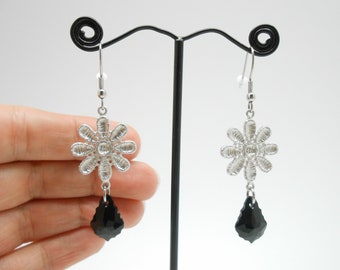 Stainless steel and crystal earrings from Swarovski, Christmas gift