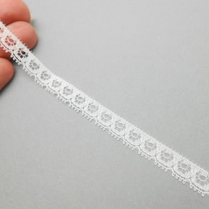 2 mètres de ruban en dentelle blanche, ruban blanc, ruban fantaisie