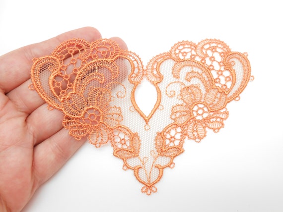 Lace for lingerie application customization orange lace