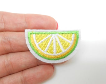 Lemon patch, iron-on patch, hide a hole, lemon patch, customization, fruit patch