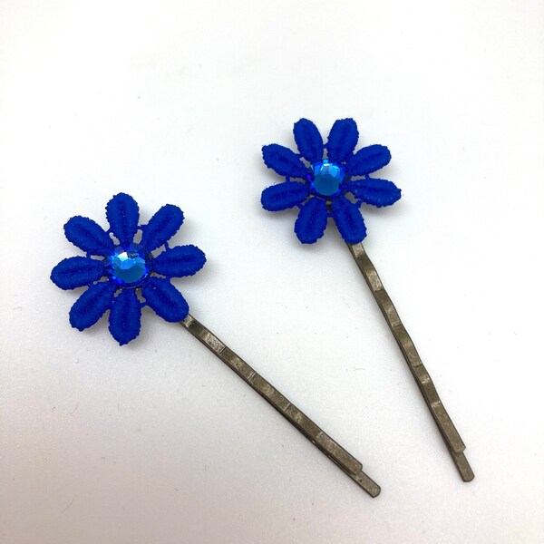 Barrettes à cheveux pour petite fille, barrettes bleues