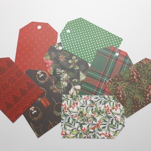 Lot de 8 étiquettes pour cadeaux de Noël en papier cartonné
