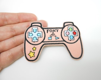 Gamepad shield, heat-adhesive badge, hide a hole, video game patch, customization