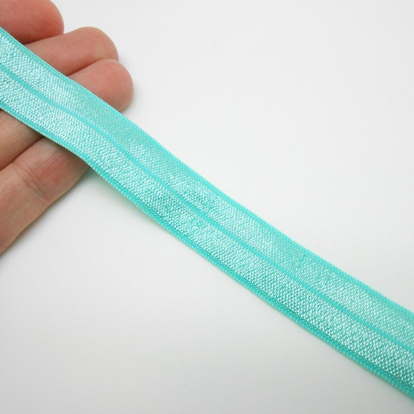 1 mètre de ruban élastique turquoise de 16 mm, élastique pour bandeau bébé