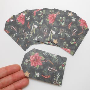 Lot de 8 étiquettes pour cadeaux de Noël en papier cartonné
