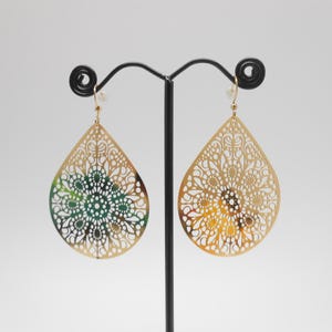 Gold stainless steel earrings, Christmas gift, gold jewelry
