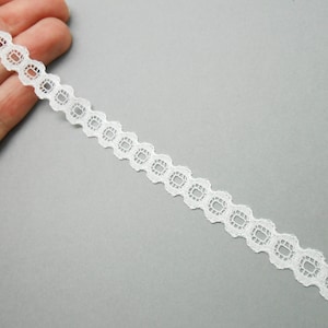 2 mètres de ruban en dentelle blanche, ruban blanc, ruban fantaisie