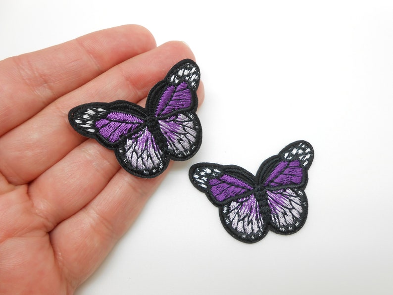 Butterfly patches, iron-on patches, hide a hole, butterfly patches, customizations image 1