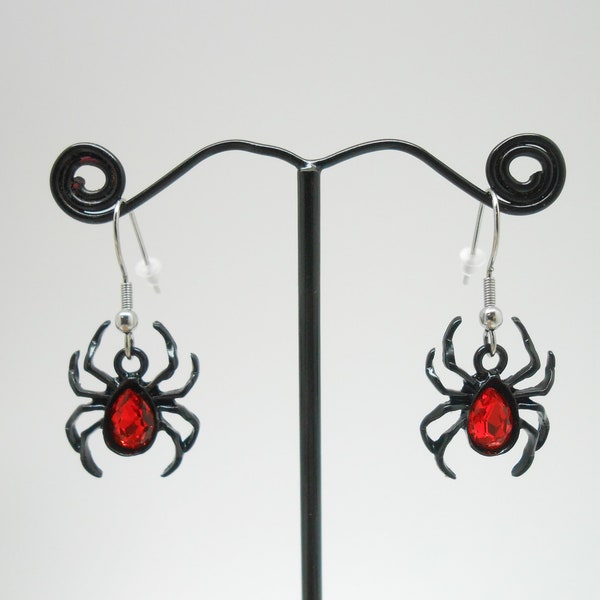 Boucles d'oreilles araignées, bijou gothique, Halloween