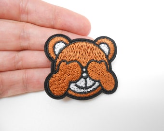 Teddy bear patch, iron-on patch, hide a hole, teddy bear patch, customization