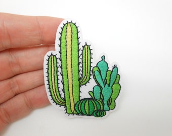 Cactus crest, heat-adhesive badge, hide a hole, cactus patch, customization