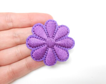 Purple flower patch, iron-on patch, hide a hole, flower patch, customization