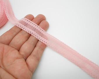 1 meter 50 of 18 mm pink elastic, lingerie elastic, baby headband elastic