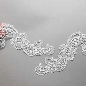 2 motifs en dentelle blanche, lingerie blanche, lingerie handmade, mercerie, couture