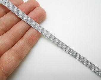 1 Meter silbernes elastisches Band 6 mm breit, elastisch für Maske
