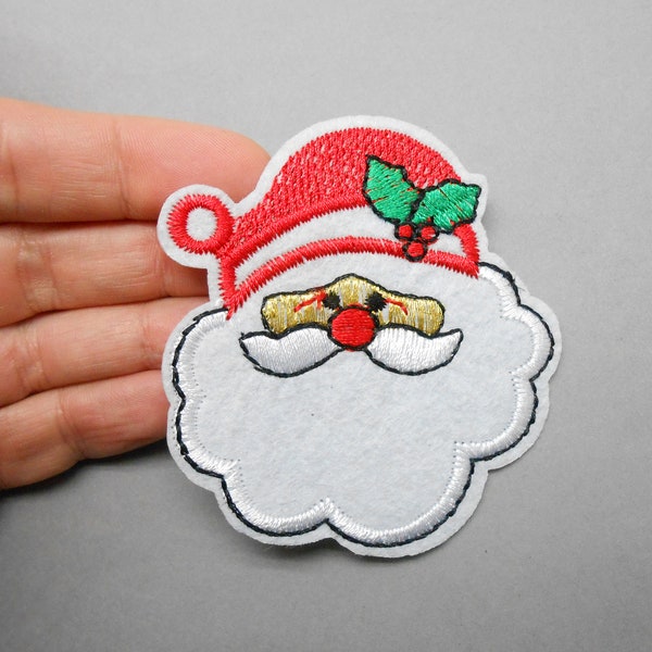 Ecusson Père Noël, écusson thermocollant, cacher un trou, patch, customisation