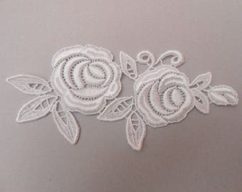 Applique lace white 16 x 7 cm
