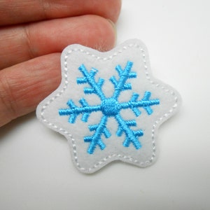 Snowflake shield, heat-adhesive badge, hide a hole, snowflake patch, customization
