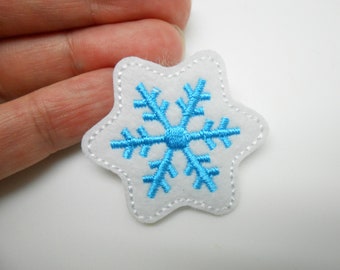 Snowflake shield, heat-adhesive badge, hide a hole, snowflake patch, customization